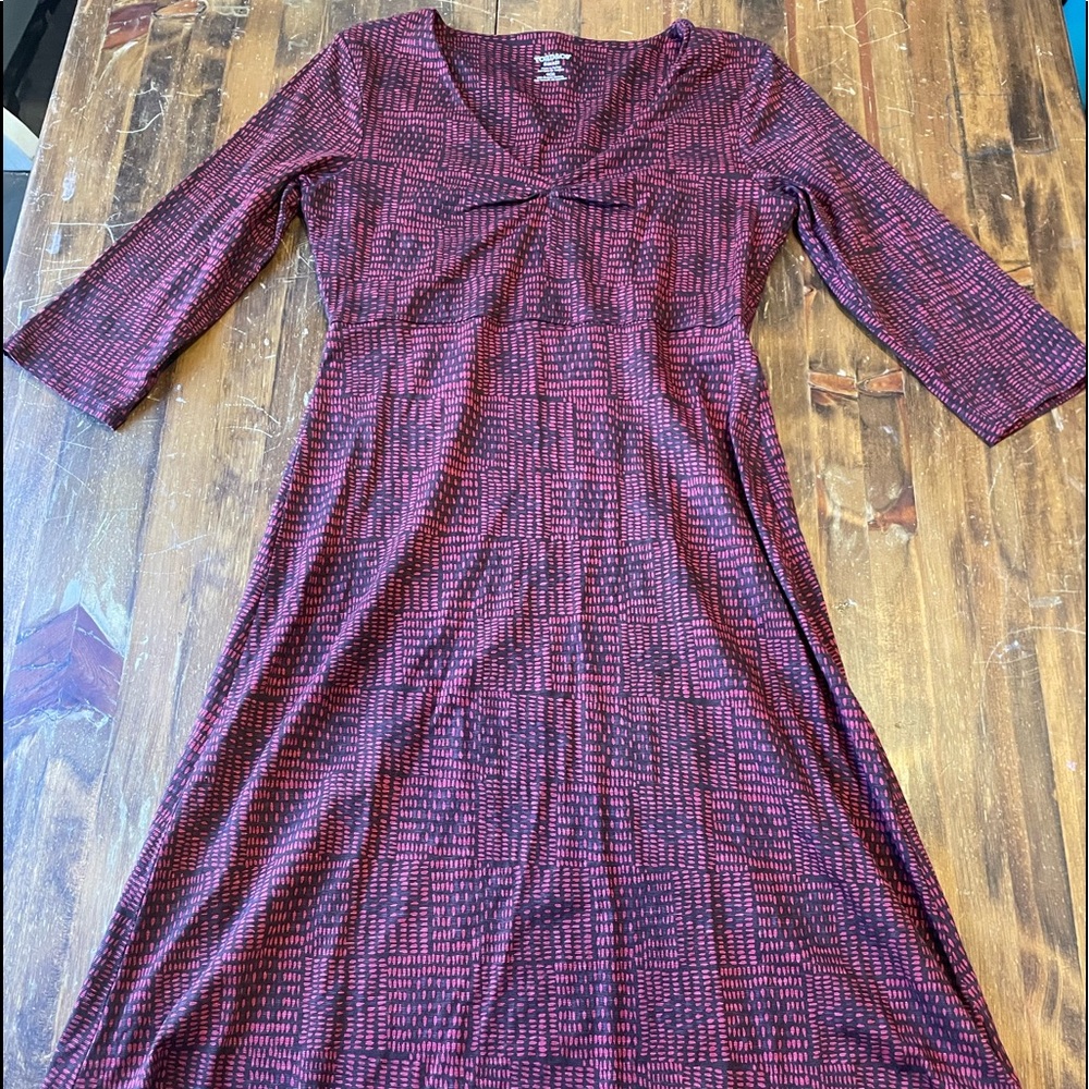 Toad&Co dress. 3/4 sleeve. Knee length. Size Small